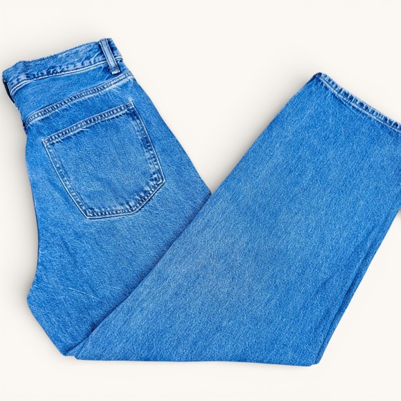 Uniqlo Denim - Uniglo Baggy High Waisted Womens Jeans Sz 10 Blue Medium Wash %100 Cotton Denim